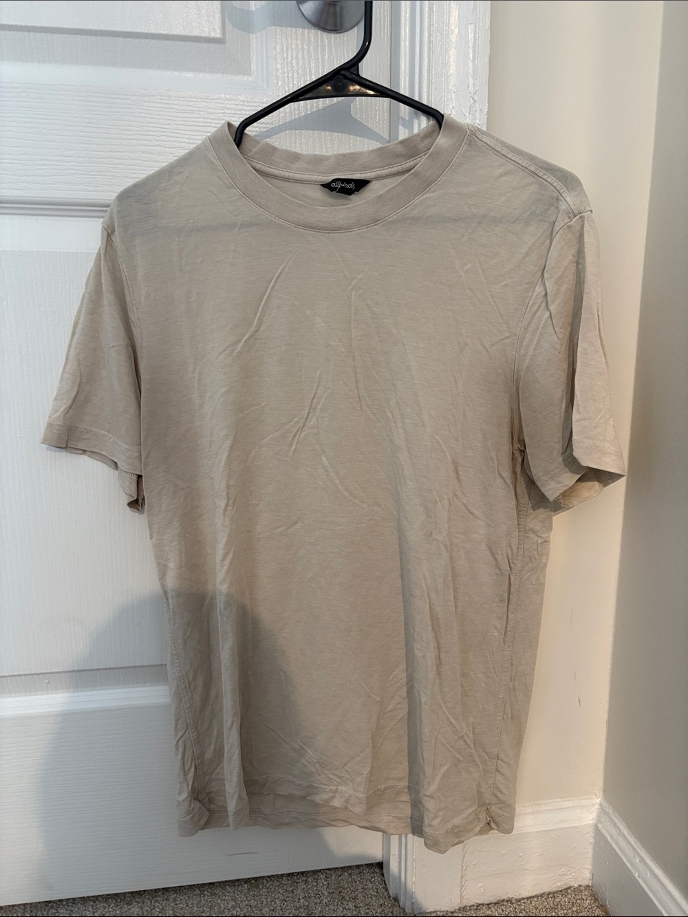 Allbirds Beige Crewneck Short Sleeve Tee